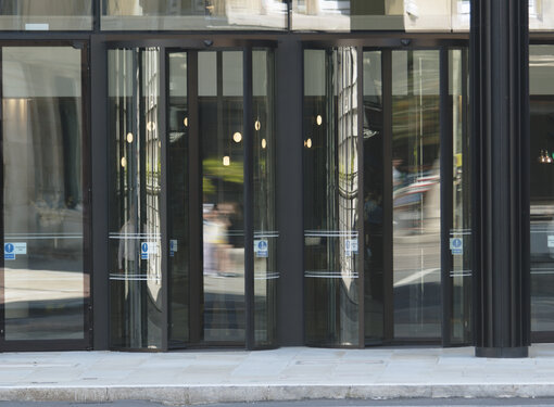 Video of stunning revolving doors in London by record automatic doors