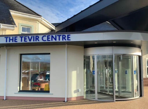 Making an entrance at the Tevir Centre - Hospice Isle of Man