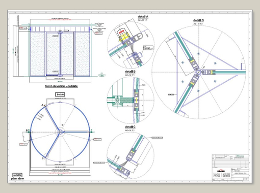 Revolving door K 31/ K 32 with automatic drive