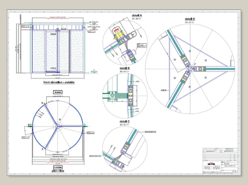 Revolving door K 31/ K 32 with automatic drive