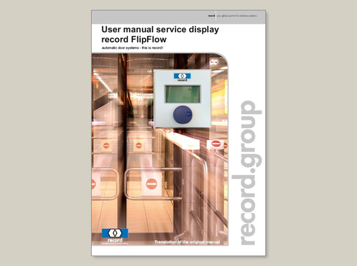 record FlipFlow service display – User manual