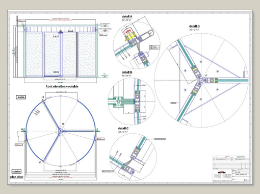 Revolving door K 31/ K 32 with automatic drive