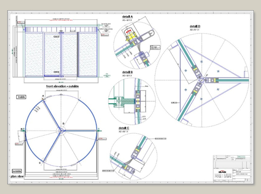 Revolving door K 31/ K 32 with automatic drive