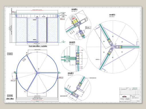 Revolving door K 31/ K 32 with automatic drive