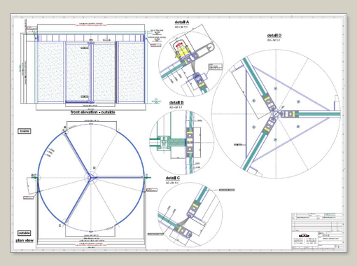 Revolving door K 31/ K 32 with automatic drive