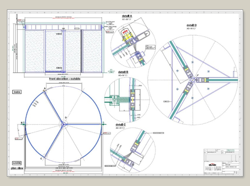 Revolving door K 31/ K 32 with automatic drive