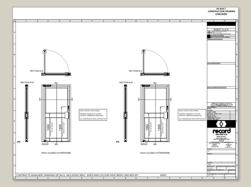 Manual single door/ double glazed panel DG SWING