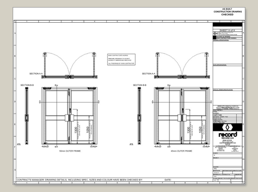 Manual Door/double door/ double glazed  DG DBLE SWING