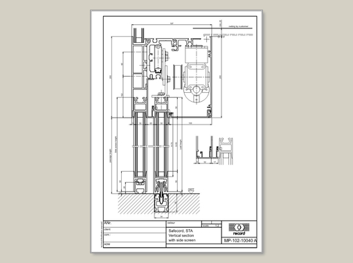 STA, Vertical section with side screen