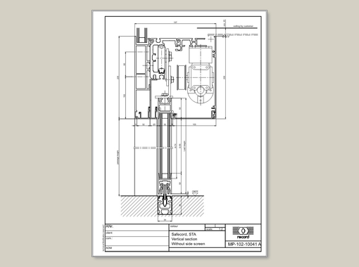 STA, Vertical section without side screen