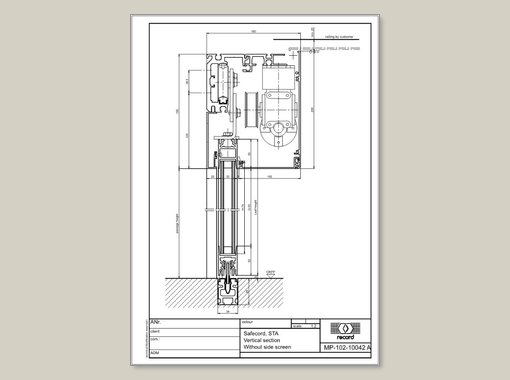 STA, Vertical section without side screen
