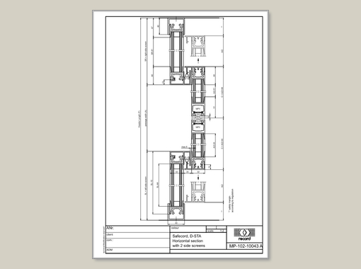 D-STA, Horizontal section with 2 side screens