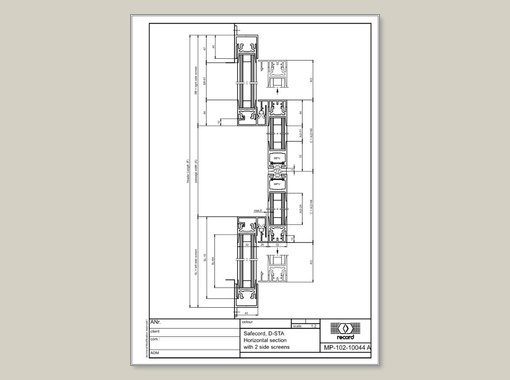 D-STA, Horizontal section with 2 side screens