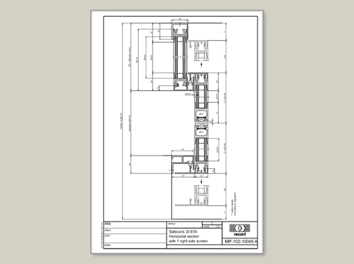 D-STA, Horizontal section with 1 right side screen