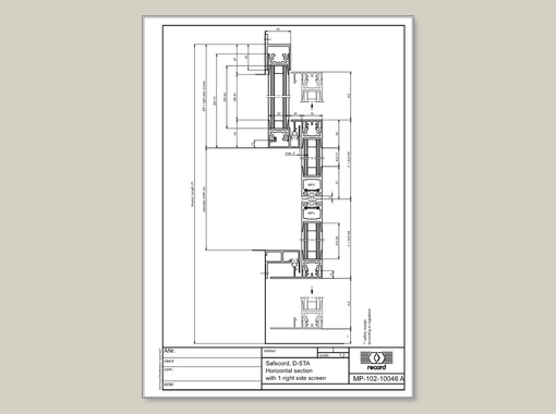 D-STA, Horizontal section with 1 right side screen