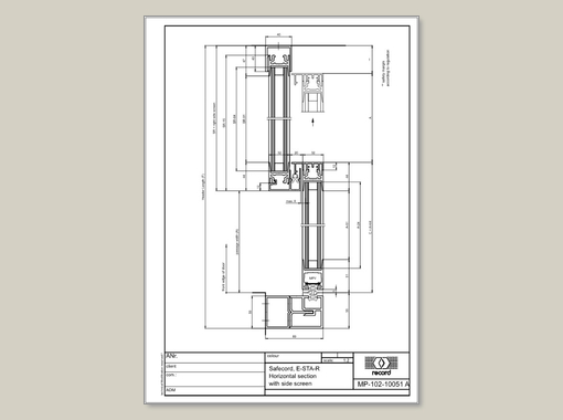 E-STA-R, Horizontal section with side screen