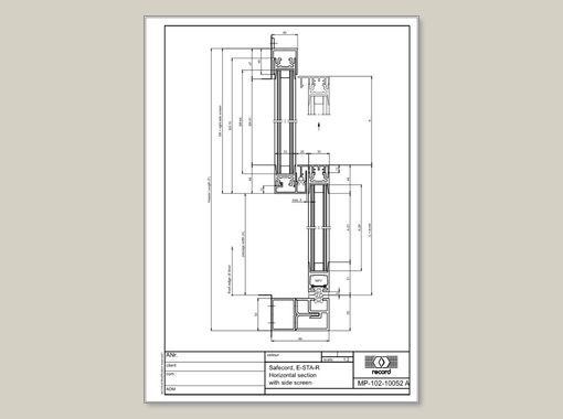 E-STA-R, Horizontal section with side screen