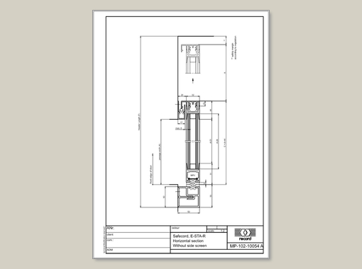 E-STA-R, Horizontal section without side screen