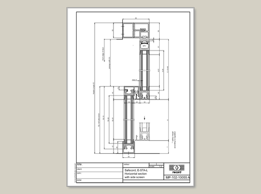 E-STA-L, Horizontal section with side screen