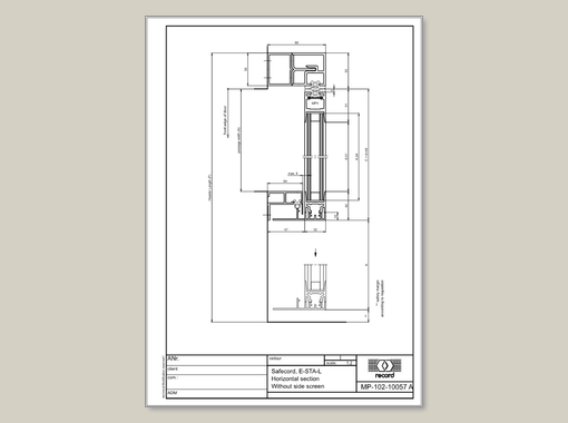 E-STA-L, Horizontal section without side screen