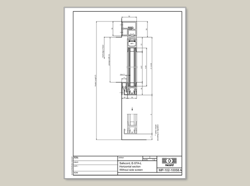 E-STA-L, Horizontal section without side screen