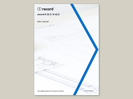 record K 32 Z / K 42 Z (Centre drive) – User manual