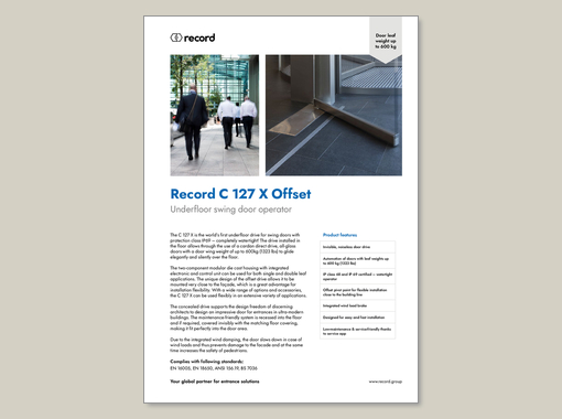 record C 127 X OFFSET – Datasheet