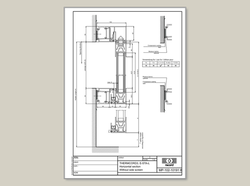 E-STA-L, Horizontal section without side screen