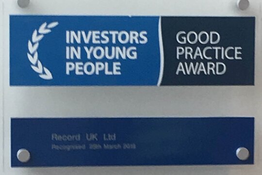 record uk awarded with Investors in Young People 